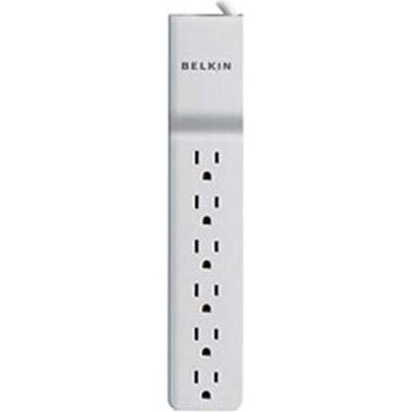 Belkin Belkin Components BE10600008R 6 Outlets Surge Protector with 8 ft. Cord; 720 Joules - White BE10600008R